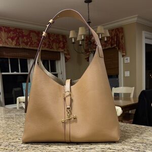 Strathberry Tan Leather Hobo Bag